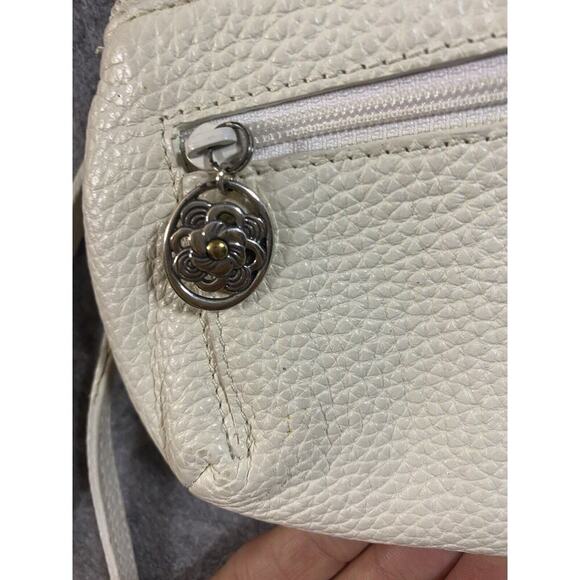 Brighton Purse Small White Leather Multicolor Leather Stitching Crossbody - Picture 9 of 13